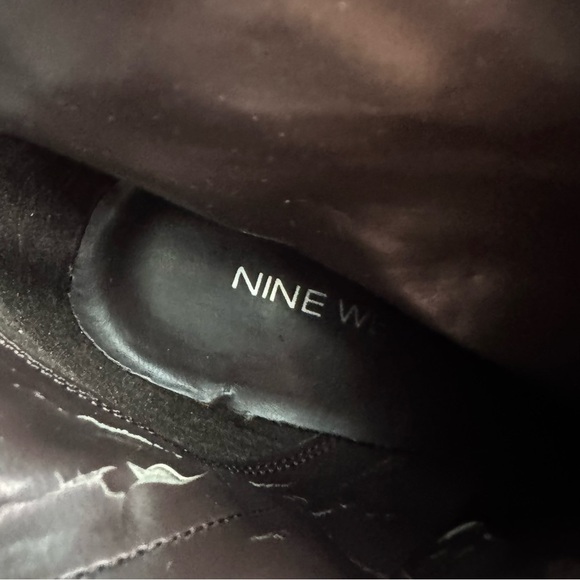 Nine West Top Dollar suede and croc print Dark Brown Suede leather Ankle Booties - Picture 11 of 14